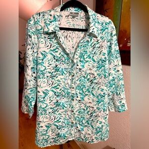 JM Collection 3/4 button down shirt size 16